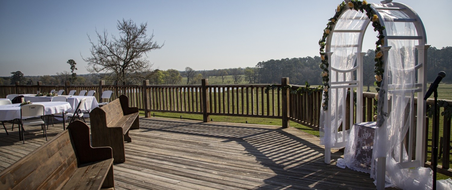 Weddings at West Sandy Creek Winery - tables, chairs, and arch