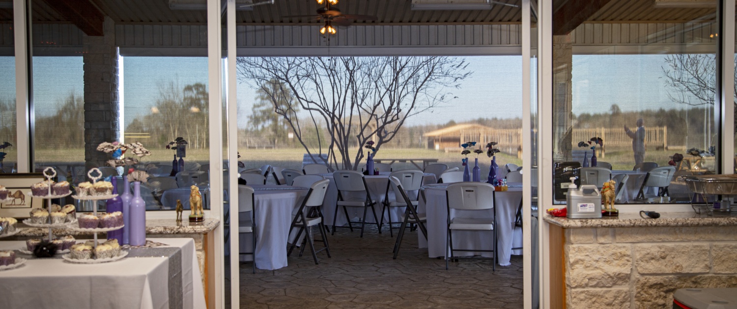 Wedding setup at West Sandy Creek Winery