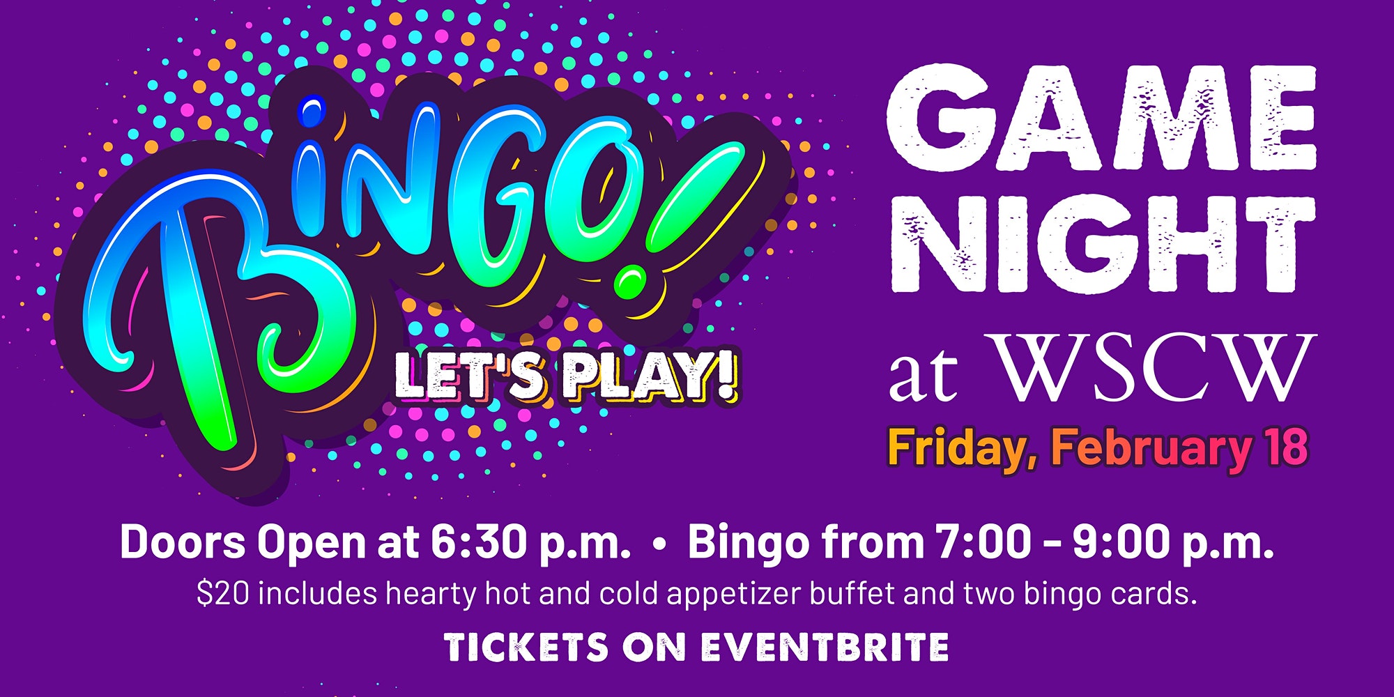 Game Night Let s Play Bingo West Sandy Creek Winery