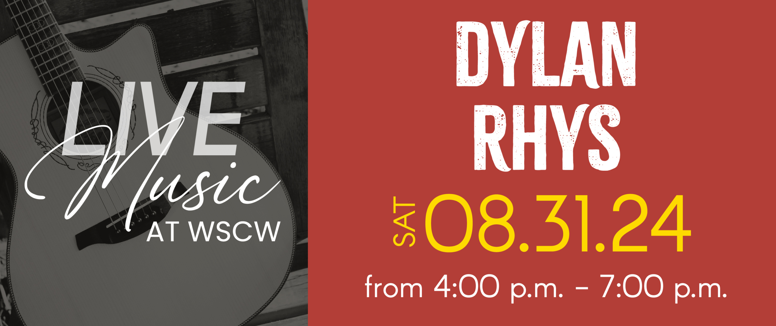 Dylan Rhys Live Music at West Sandy Creek Winery - August 31, 2024