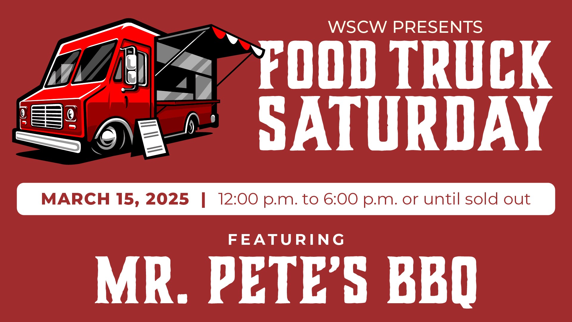 west sandy creek winery food truck saturday mr pete's bbq march 15 2025