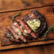 garlic butter grilled ribeye for father's day