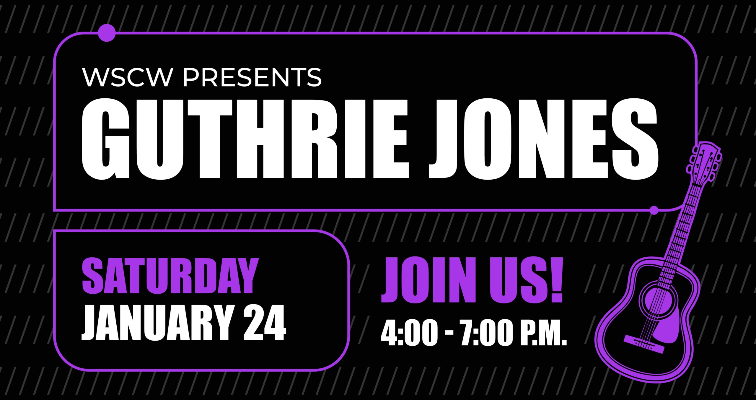 Guthrie Jones Live Music Event Saturday January 24 at West Sandy Creek Winery