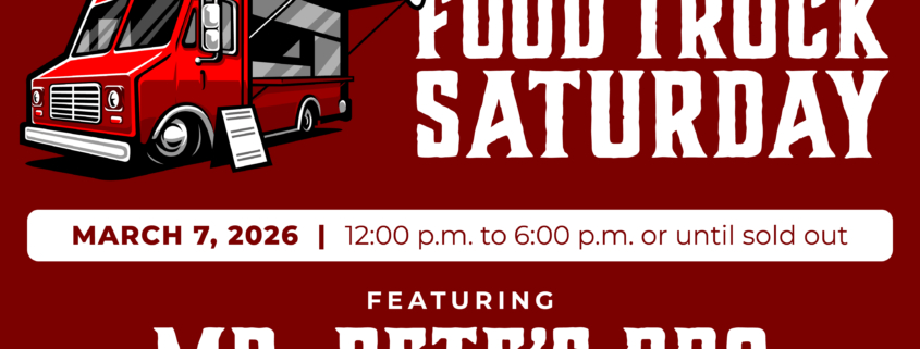 Food Truck Saturday Event featuring Mr. Pete's BBQ at West Sandy Creek Winery