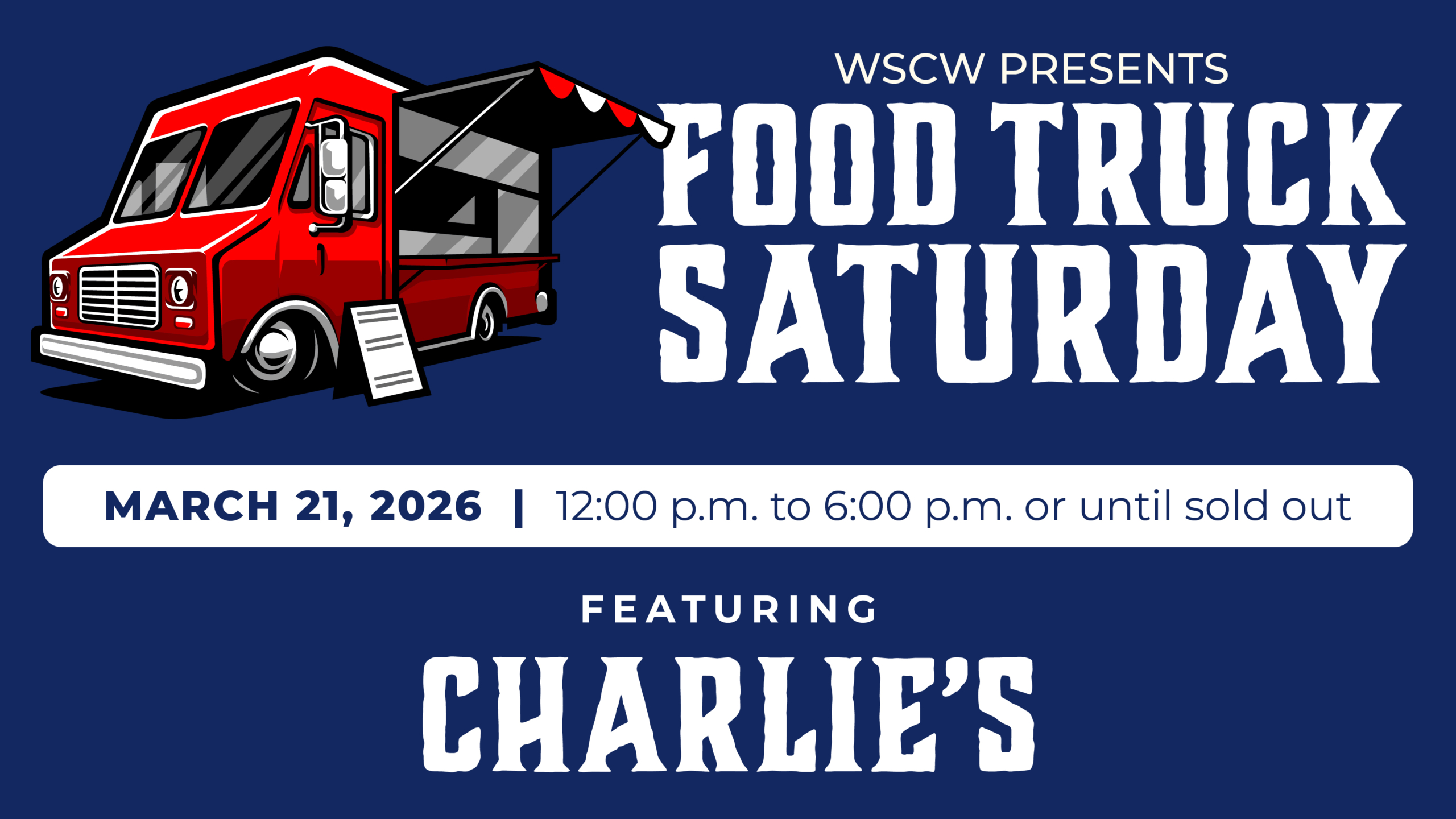 Food Truck Saturday Event featuring Charlie's at West Sandy Creek Winery