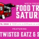 A banner for the food truck event on August 15, 2026, 12-6pm. WSC Winery presents Food Truck Saturday featuring Texas Twisted Eatz & Sweetz