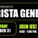 A black and yellow flyer for a live music event on October 31, 2026, 4-7pm. WSC Winery presents Krista Gene.