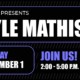 A black and purple flyer for a live music event on November 1, 2026, 2-5pm. WSC Winery presents Kyle Mathis.