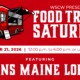 A red flyer for the food truck event on November 21, 2026, 12-6pm. WSC Winery presents Food Truck Saturday featuring Cousins Maine Lobster.